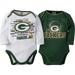 NFL Green Bay Packers Baby Boys Long Sleeve Bodysuit Set, 2-Pack