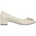 Cole Haan Nala Pump WP (35 mm) Pumice Stone Leather/Tonal Chalk Python Print Leather/Gold