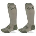 Realtree Mens Socks, Outdoor Merino Wool Long Over the Calf Boot Socks, 2 Pair