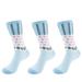 Women's Extra Large Rayon from Bamboo Crazy Colorful Funky Casual Dress Polka Dot Stripe Socks - Light Blue - Shoe Size 10-13 - 3prs