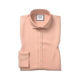 Mens Dress Shirts Orange Slim Fit No-Iron $89 17 1/2