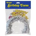 Beistle Company 66884 Pkgd Happy Birthday Tiaras With Fringe - Assorted Colors