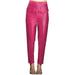 Pants for Women Cigarette Trousers High Waist Silk Pants Soft Breathable Slim Skinny Pants (Hot Pink, L)