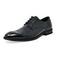 Bruno Marc Mens Oxford Shoes Genuine Leather Lace up Casual Shoes Dress Shoes WASHINGTON-5 BLACK Size 7.5