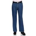 AKA Mens Denim Jeans - Long Jean Pants for Men with Straight Leg and Relaxed Fit Medium Blue 30 Short