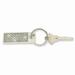 Solid Silver-tone Glitter Key Ring 2.5"