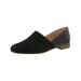 Clarks Womens Pure Tone Suede Leather Loafers Black 9.5 Wide (C,D,W)