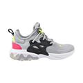 Nike React Presto (GS) Big Kids Shoes Wolf Grey/Black/RushPink/Volt bq4002-004
