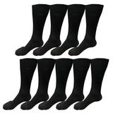 9 pairs Mens Breathable Comfortable Cotton Soft Fashion Casual Classic Crew Business Dress Socks Over the Calf Size 9-11 10-13