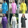 Adult Unisex EVA Raincoat Waterproof Jacket Hooded Rain Coat Poncho Rainwear