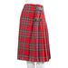 Burberry Ladies Bright Red Tartan Check Pleated Skirt
