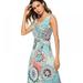 Ardorlove Print Summer Dress Sexy V Neck Bow Bandage Waist Slim Dresses Sleeveless Summer Women Long Elegant Dress