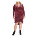 Rachel Rachel Roy Womens Plus Willa Velvet Long Sleeves Wrap Dress