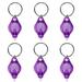 RaySoar (Pack of 6) Mini UV LED Keychain Flashlight, 395nm UV Light Keychain Flashlight, UV Keychain Flashlight, UV Keychain Light Black Light- UV Light with Purple Shell