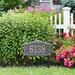 Whitehall Products Gatewood Personalized Standard 1-Line Lawn Address Sign Metal in Gray/Black | 10 H x 15.75 W x 0.4 D in | Wayfair 2956BS