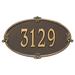 Whitehall Products Monte Carlo Personalized Standard 1-Line Wall Address Plaque Metal in Yellow/Brown | 9 H x 16 W x 0.375 D in | Wayfair 3114OG