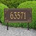 Whitehall Products Signature Series 1-Line Lawn Address Sign Metal in Brown | 11.5 H x 22.5 W x 7.3 D in | Wayfair 2620OG
