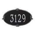 Whitehall Products Monte Carlo Personalized Standard 1-Line Wall Address Plaque Metal in Gray/Black | 9 H x 16 W x 0.375 D in | Wayfair 3114BS