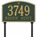 Whitehall Products Cape Charles 2-Line Lawn Address Sign Metal | 26.5 H x 15 W x 1 D in | Wayfair 1178GG