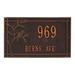 Whitehall Products Woodridge Bird Personalized Standard 2-Line Wall Address Plaque Metal in Gray/Black | 10 H x 16.5 W x 0.375 D in | Wayfair