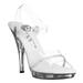 ELLIE 521-JEWEL-W Women's Stiletto Heel Rhinestone Clear Wide Width Sandal