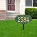 Old Century Forge Charrington 1-Line Lawn Address Sign Metal | 9.35 H x 16 W x 0.375 D in | Wayfair 2879-GG