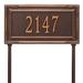 Whitehall Products Gardengate Personalized Grande 1-Line Lawn Address Sign Metal in Brown | 9.5 H x 18 W x 0.375 D in | Wayfair 3288AC