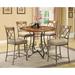 Winston Porter Jefferson Counter Height Dining Table Wood/Metal in Brown/Gray | 36 H x 42 W x 42 D in | Wayfair 7D971049C0734881A40ED4ED11D56E21