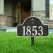 Old Century Forge Lexy 1-Line Lawn Address Sign Metal | 28 H x 15.75 W x 0.32 D in | Wayfair 2886-BS