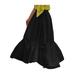 ZANZEA Women Elastic Waist Maxi Skirt Ruffle-Trim Long Skirt Dress