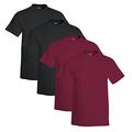 Hanes Men's Beefy T-Shirt Pack of 4, X-Large, 2 Black / 2 Maroon