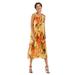 New Women Chiffon Dress O Neck Sleeveless Floral Print Summer Beach Holiday Long Loose Boho Sundress