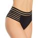 Women's Vince Camuto V70672 Coast Lines Mesh Elastic High Waist Swim Bottom