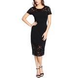 RACHEL Rachel Roy Jamie Lace-Trim Dress Black