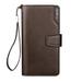 Meterk Men Money Clip Wallet PU Leather Solid Trifold Capacity Multifunction Business Card Holder Cell Phone Bag