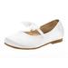 Dream Pairs Girls Mary Jane Flats Shoes Kids Lightweight Slip On Flat Shoes Casual Walking Shoes for Kids Sophia-22 White Size 5T