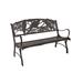 Alcott Hill® Kuebel Cast Iron Parrot Outdoor Bench Metal in Brown | 36 H x 50 W x 27 D in | Wayfair 11A0C932BDBA428AB5B1E0FB86B4C240