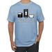 Never Forget Floppy Disk VHS Cassette Tape Humor Men's Graphic T-Shirt, Light Blue, 4XL