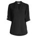 Calvin Klein Womens Adjustable Sleeve V-Neck Blouse