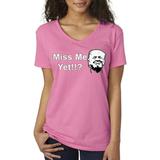 True Way 1780 - Women's V-Neck T-Shirt Miss Me Yet? Large Azalea Pink