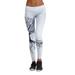 BEFOKA Women Printed Sports Yoga Workout Gym Fitness Exercise Athletic Pants White XL