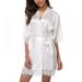 Womens Robes, Lightweight Robes for Women with Half Sleeves Bathrobe Soft Sleepwear Ladies Loungewear