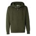 Independent Trading Co. Midweight Full-Zip Hooded Sweatshirt SS4500Z Army Heather S