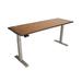 Inbox Zero Dormody Height Adjustable Standing Desk Wood/Metal in Gray/Brown | 72 W x 24 D in | Wayfair 1D4C661E26CF4D4AA8565357E4ECE6C6