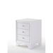 Red Barrel Studio® Leverda Solid Wood Nightstand Wood/Upholstered in White | 26 H x 17 W x 19 D in | Wayfair CA89DC9340B94659B207288BA9A3FC0E