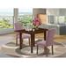 Red Barrel Studio® Kitchen Table Dining Table w/ Dropleaf Linen Fabric Parsons Chairs Wood/Upholstered in Brown | 30 H in | Wayfair