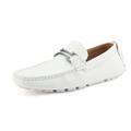 Bruno Marc Mens Comfort Casual Shoes Driving Penny Slip On Loafers Boat Shoes HUGH-01 WHITE Size 13