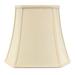 Winston Porter Square Cut Corner Bell Lamp Shade, White, 8" X 14" X 11.25" Silk or Shantung in White/Brown | 10.25 H x 12 W x 12 D in | Wayfair