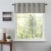 Rosalind Wheeler Dian Striped Cotton Tailored Window Valance in Charcoal Gray 100% Cotton in White | 16 H x 60 W x 3.25 D in | Wayfair