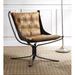 Accent Chair - 17 Stories Carney Accent Chair, Coffee Top Grain Leather 59831 in Black | 33 H x 30 W x 29 D in | Wayfair